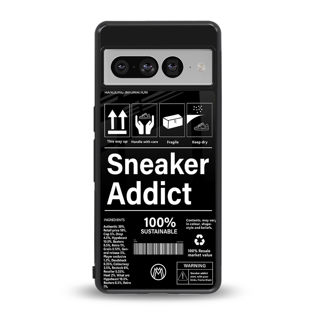 sneaker addict back phone cover | glass case for google pixel 7 pro