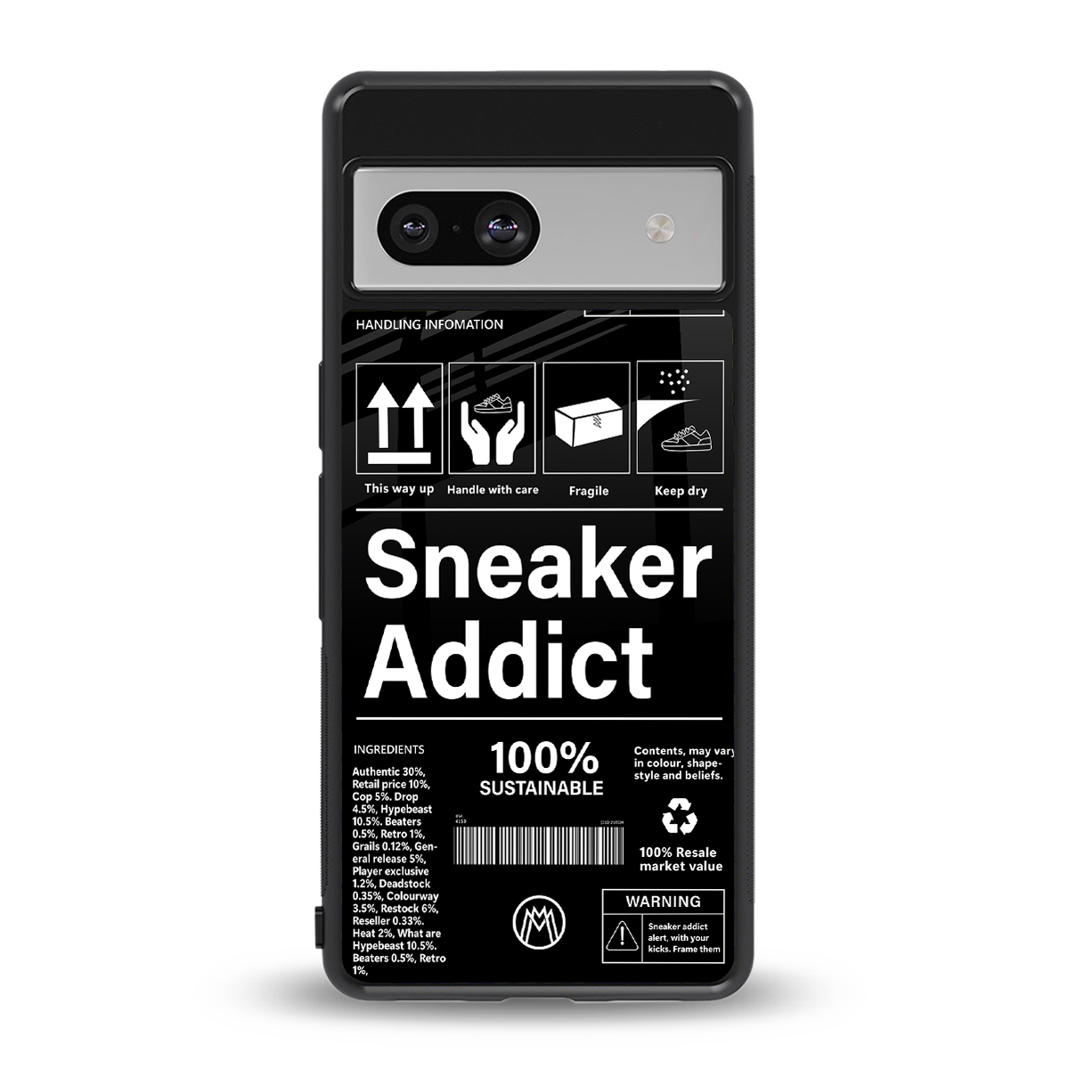 sneaker addict back phone cover | glass case for Google Pixel 7