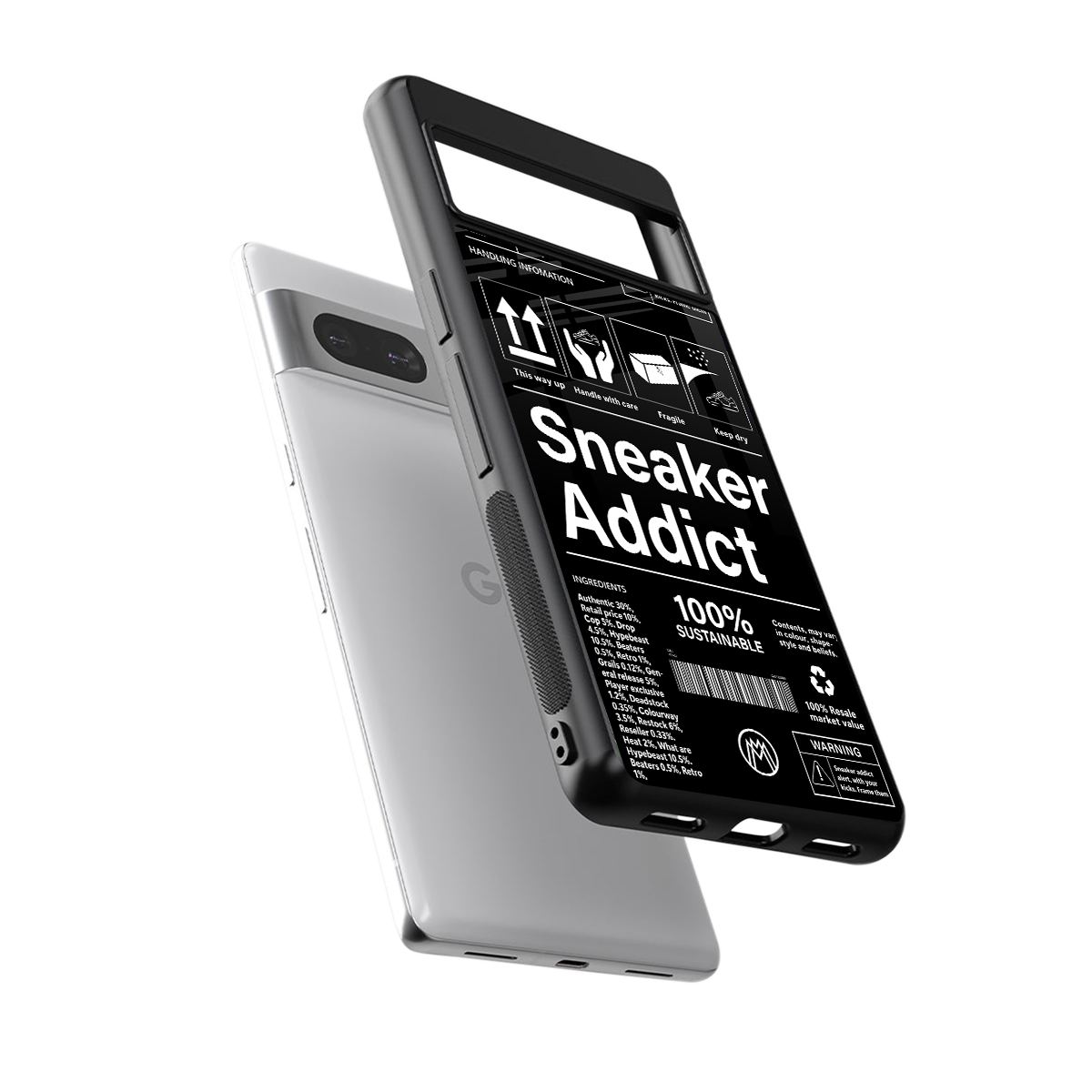 sneaker addict back phone cover | glass case for Google Pixel 7