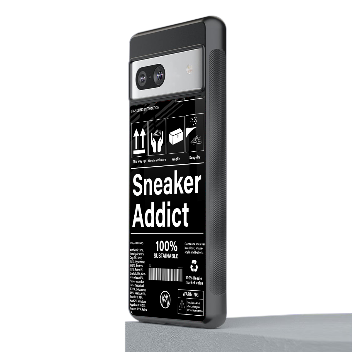 sneaker addict back phone cover | glass case for Google Pixel 7