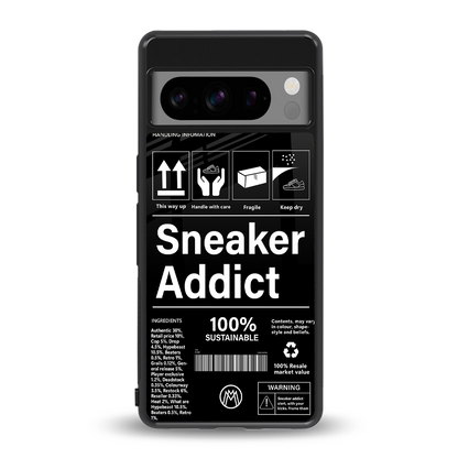 sneaker addict back phone cover | glass case for google pixel 8 pro