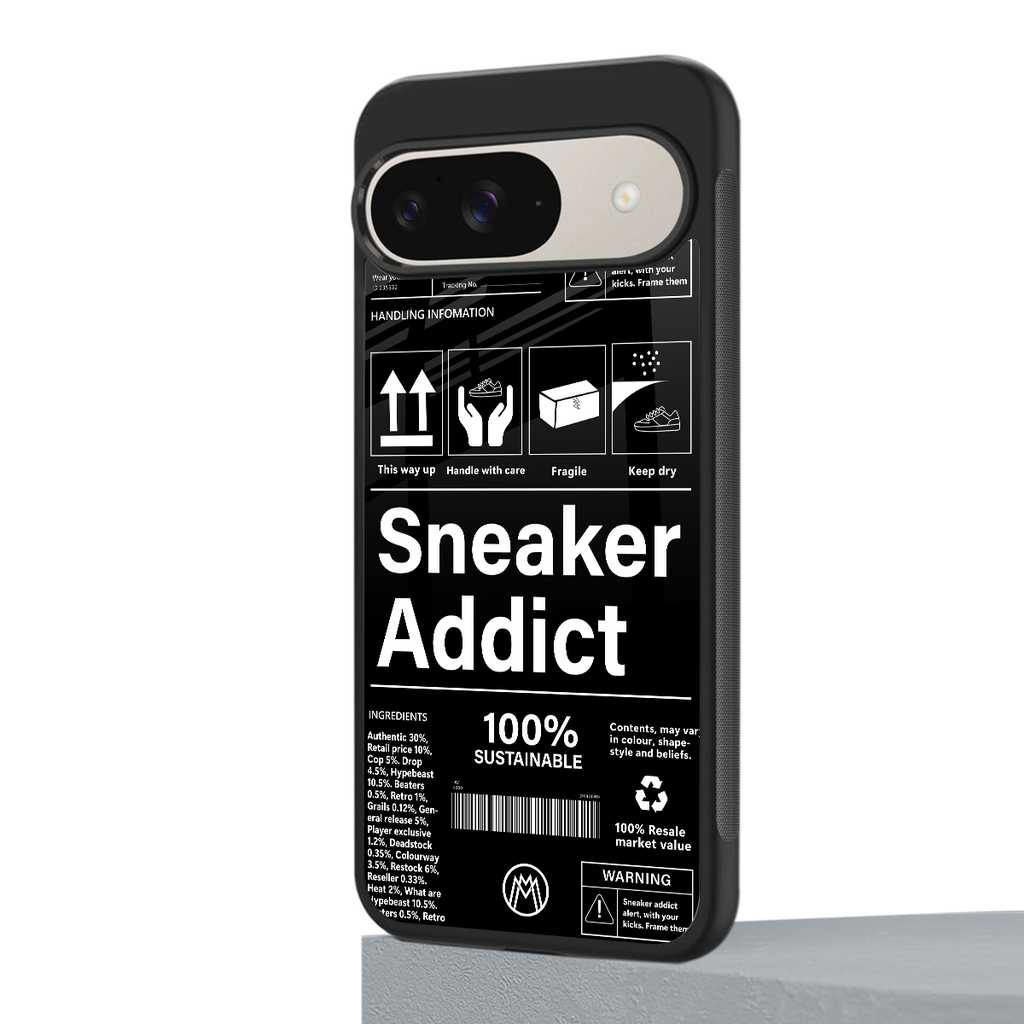 sneaker addict back phone cover | glass case for google pixel 9