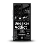 sneaker addict back phone cover | glass case for samsung galaxy s23 ultra