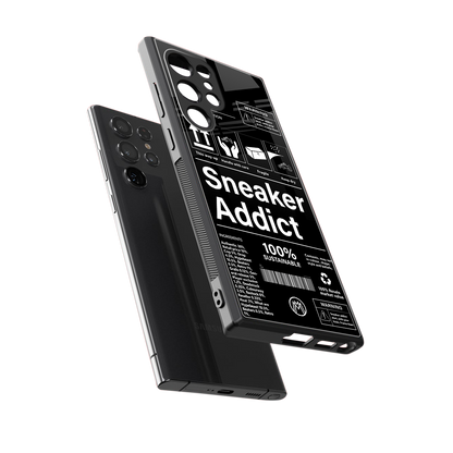 sneaker addict back phone cover | glass case for samsung galaxy s24 ultra