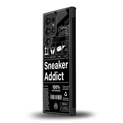 sneaker addict back phone cover | glass case for samsung galaxy s24 ultra