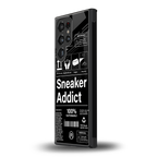 sneaker addict back phone cover | glass case for samsung galaxy s23 ultra