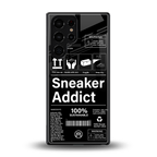 sneaker addict back phone cover | glass case for samsung galaxy s25 ultra
