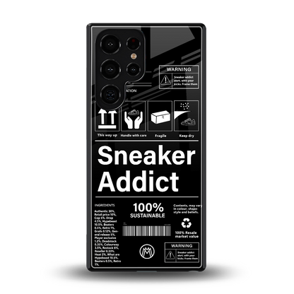 sneaker addict back phone cover | glass case for samsung galaxy s25 ultra