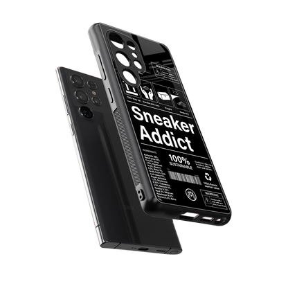 sneaker addict back phone cover | glass case for samsung galaxy s25 ultra