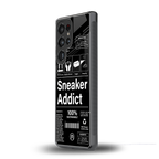sneaker addict back phone cover | glass case for samsung galaxy s25 ultra