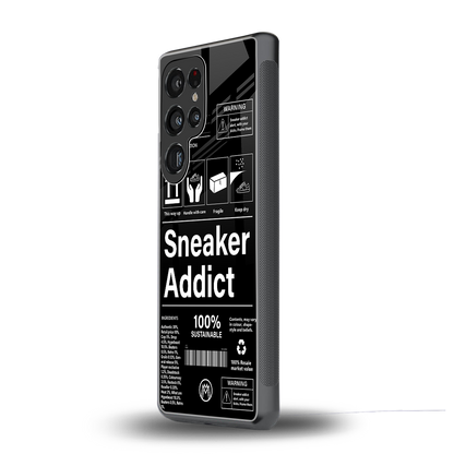 sneaker addict back phone cover | glass case for samsung galaxy s25 ultra