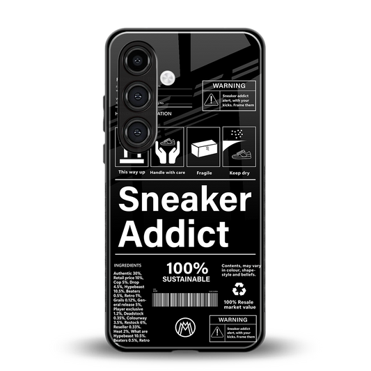 sneaker addict back phone cover | glass case for samsung galaxy s23