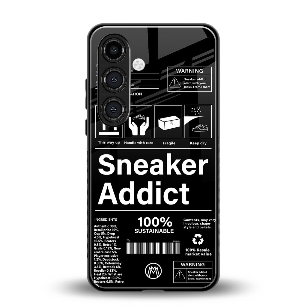 sneaker addict back phone cover | glass case for samsung galaxy s24 plus