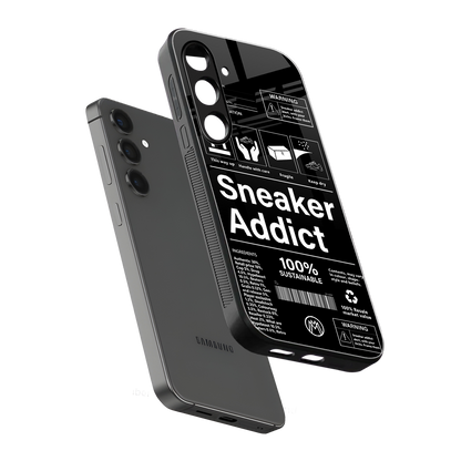 sneaker addict back phone cover | glass case for samsung galaxy s23