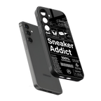 sneaker addict back phone cover | glass case for samsung galaxy s24 fe