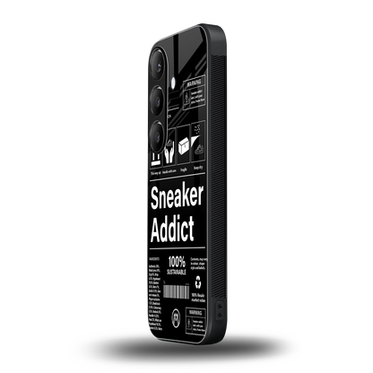 sneaker addict back phone cover | glass case for samsung galaxy s23
