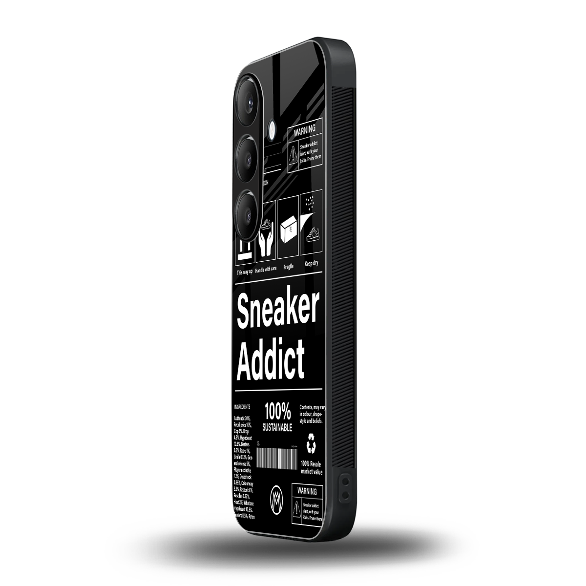 sneaker addict back phone cover | glass case for samsung galaxy s25 plus
