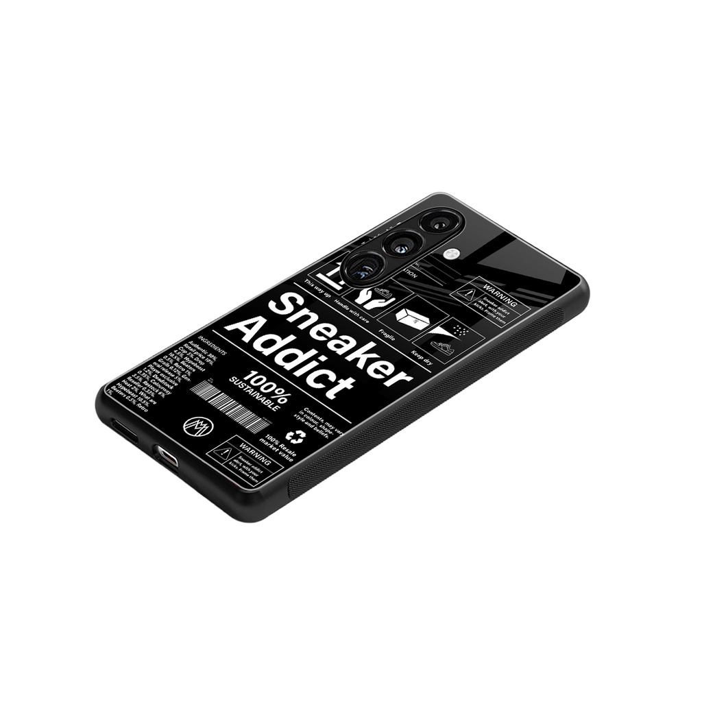 sneaker addict back phone cover | glass case for samsung galaxy s24