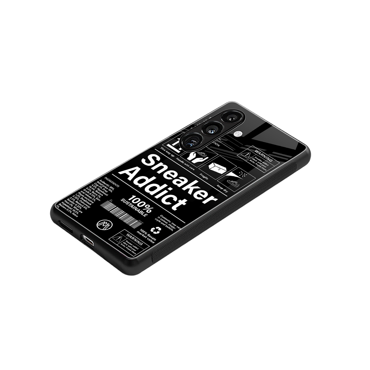 sneaker addict back phone cover | glass case for samsung galaxy s24 plus