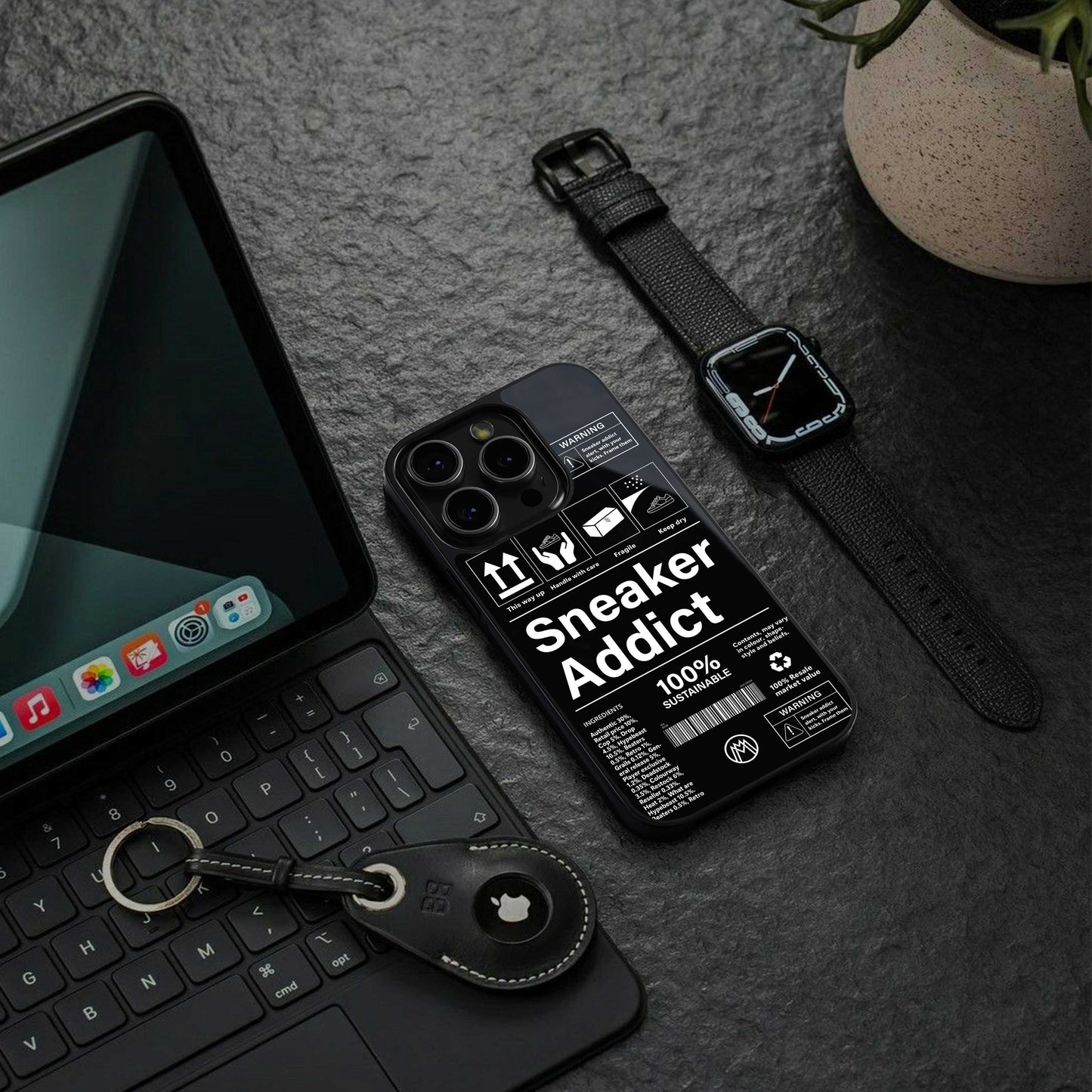 sneaker addict back phone cover | glass case for nothing phone 2