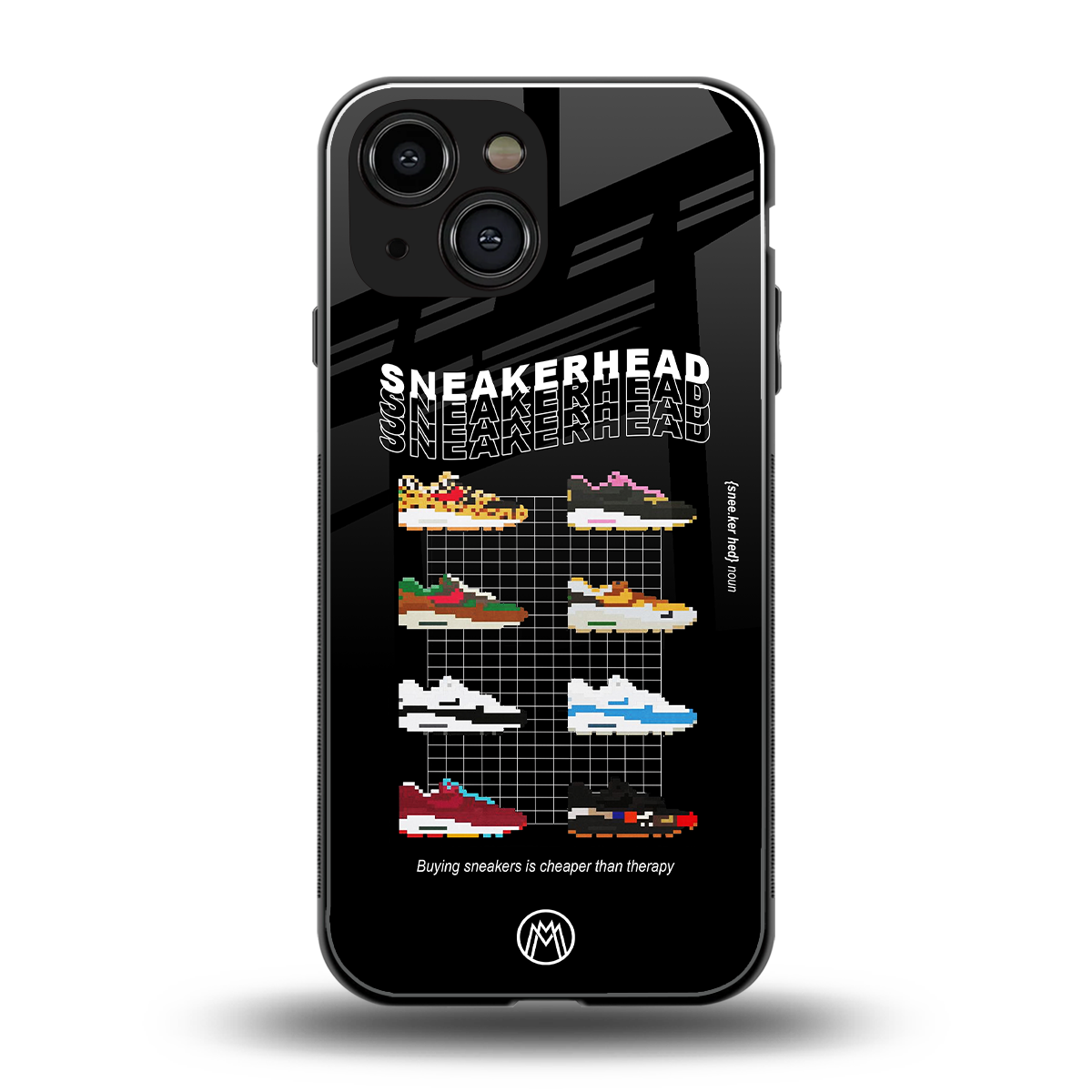 sneakerhead back phone cover | glass case for iphone 13 mini