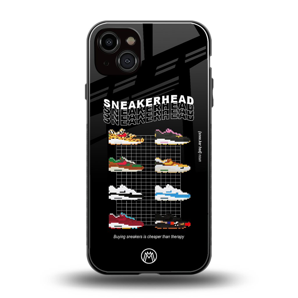 sneakerhead back phone cover | glass case for iphone 14 plus