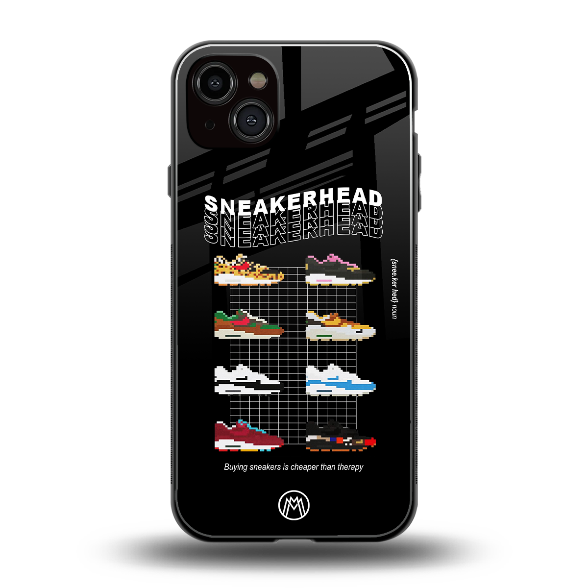 sneakerhead back phone cover | glass case for iphone 14 plus