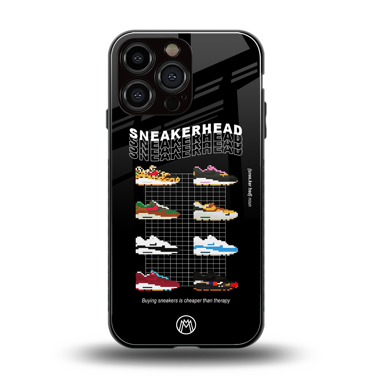 sneakerhead back phone cover | glass case for iphone 14 pro max