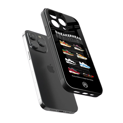 sneakerhead back phone cover | glass case for iphone 15 pro max