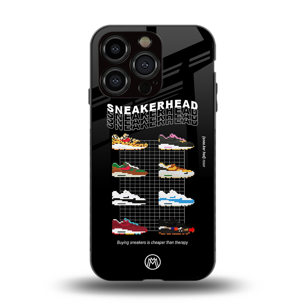 sneakerhead back phone cover | glass case for iphone 15 pro