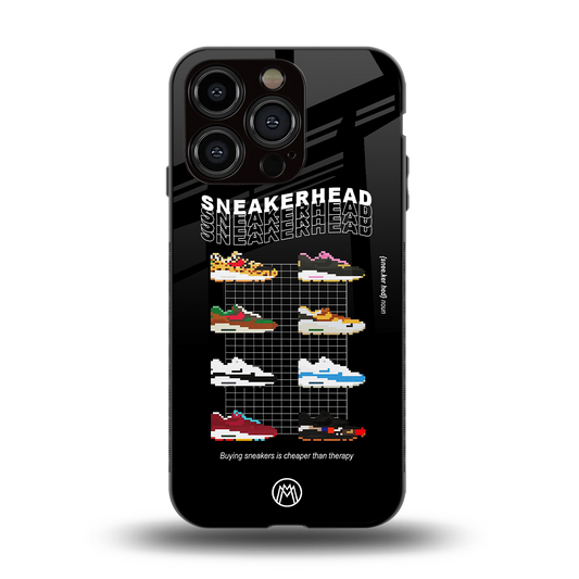sneakerhead back phone cover | glass case for iphone 15 pro