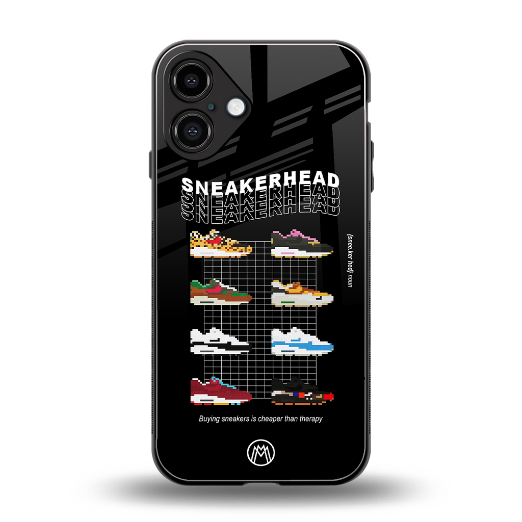 sneakerhead back phone cover | glass case for iphone 16 plus