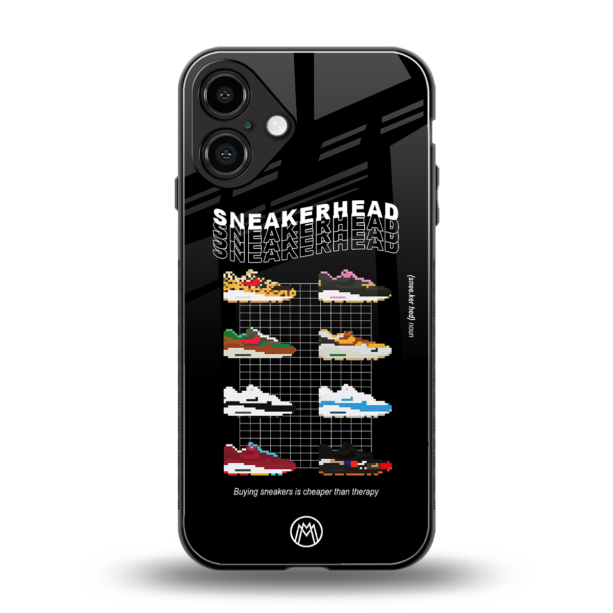 sneakerhead back phone cover | glass case for iphone 16 plus