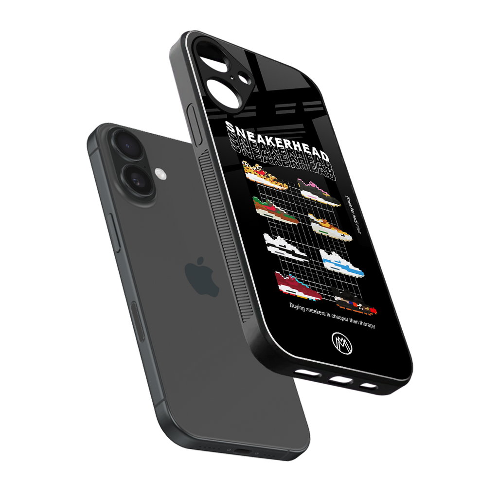 sneakerhead back phone cover | glass case for iphone 16 plus