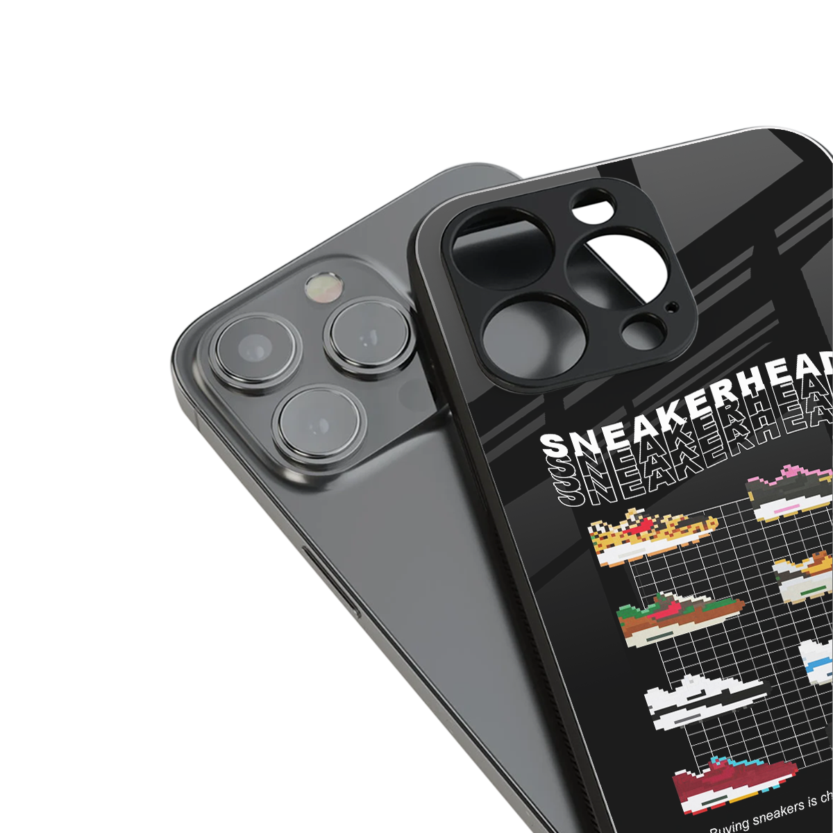 sneakerhead back phone cover | glass case for iphone 14 plus