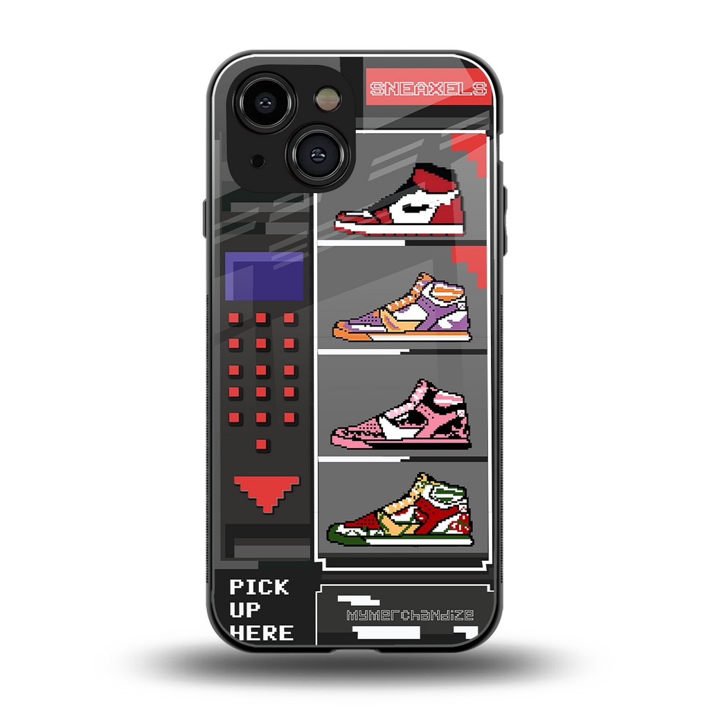 sneaxels back phone cover | glass case for iphone 13 mini