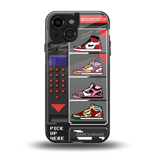 sneaxels back phone cover | glass case for iphone 13 mini