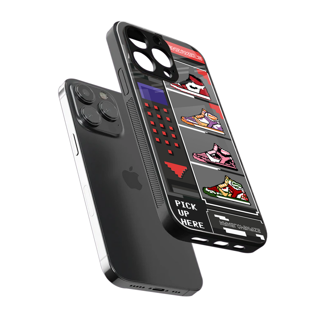 sneaxels back phone cover | glass case for iphone 13 pro max