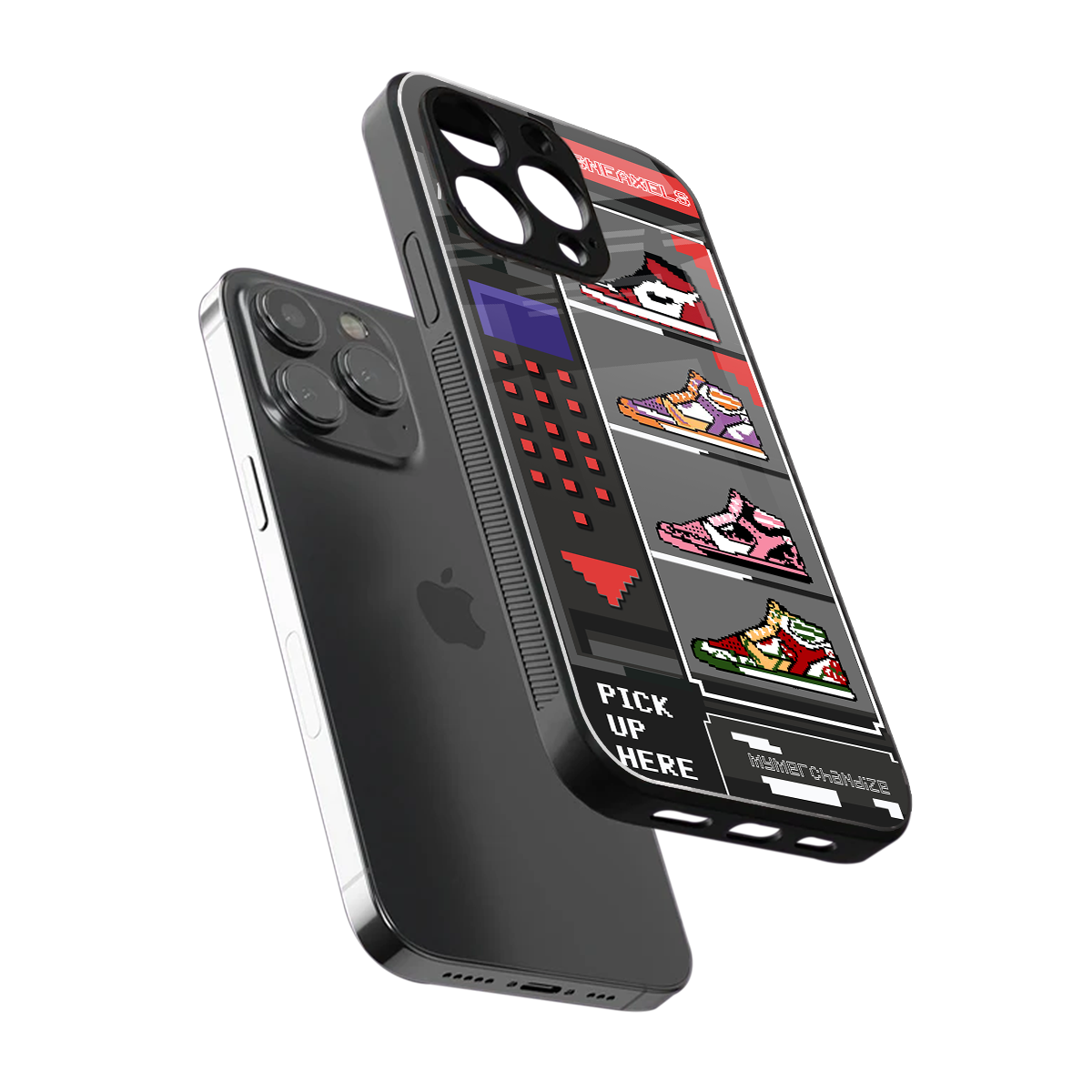 sneaxels back phone cover | glass case for iphone 13 pro max