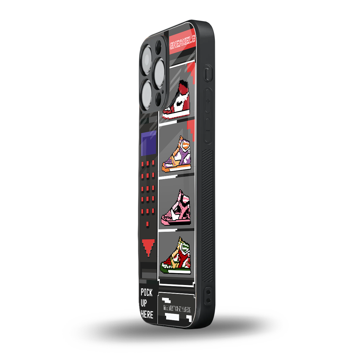 sneaxels back phone cover | glass case for iphone 13 pro max