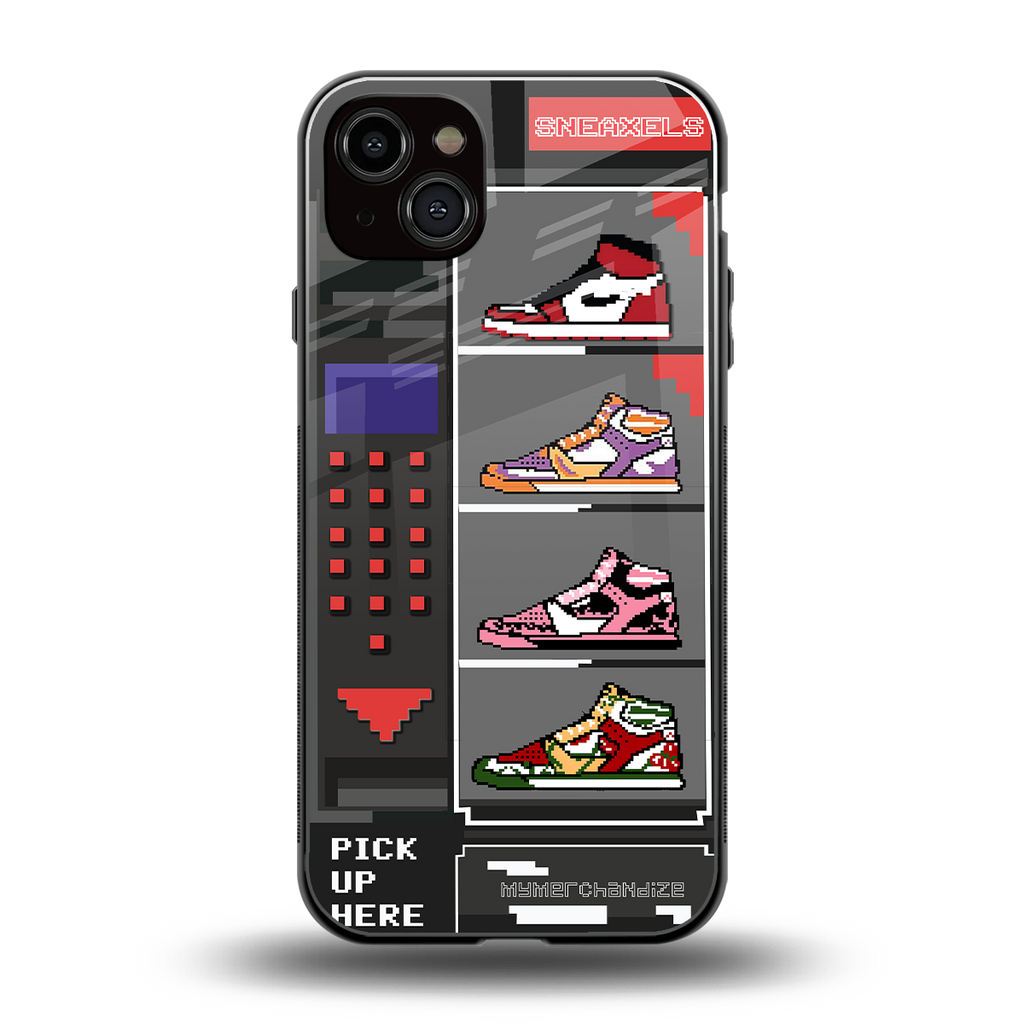 sneaxels back phone cover | glass case for iphone 14 plus