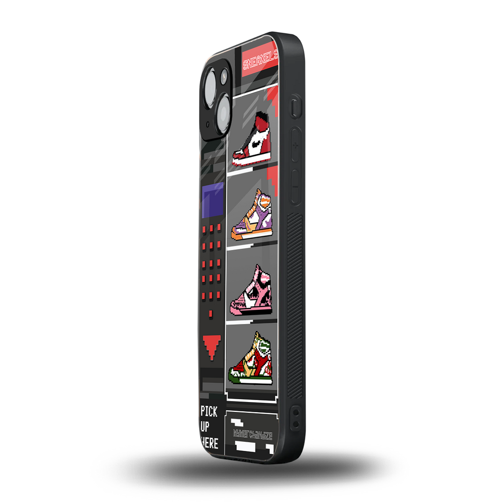 sneaxels back phone cover | glass case for iphone 15 plus