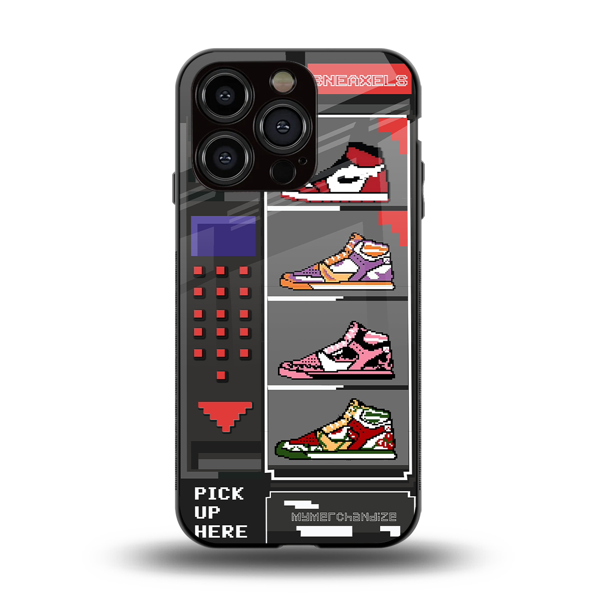 sneaxels back phone cover | glass case for iphone 15 pro