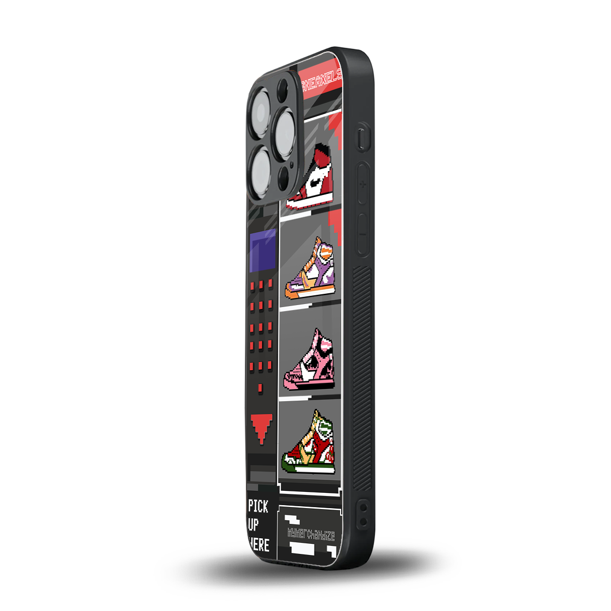 sneaxels back phone cover | glass case for iphone 15 pro