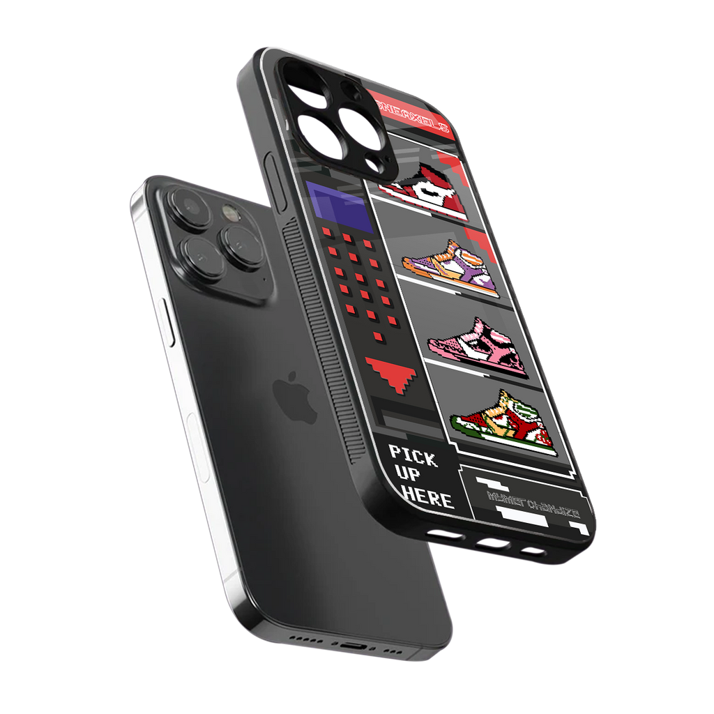 sneaxels back phone cover | glass case for iphone 15 pro