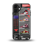 sneaxels back phone cover | glass case for iphone 16 plus