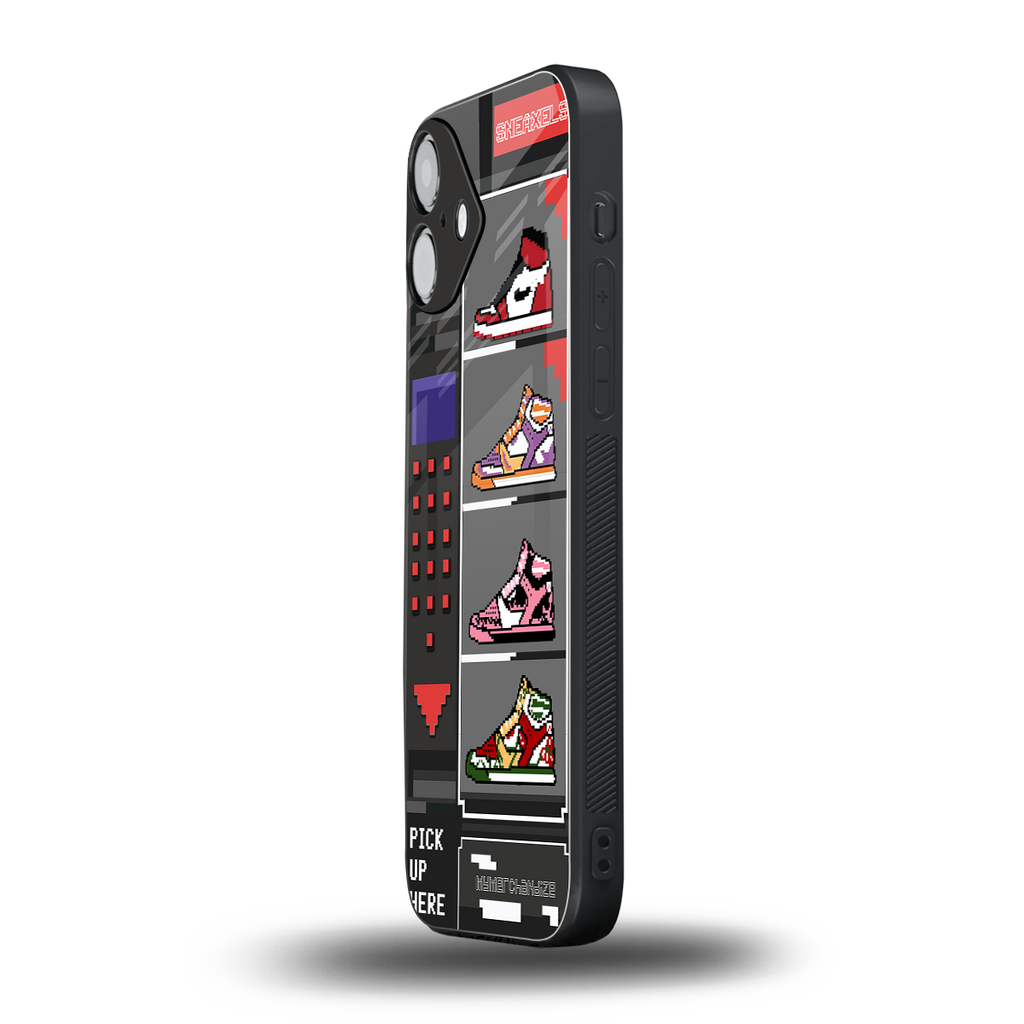 sneaxels back phone cover | glass case for iphone 16 plus