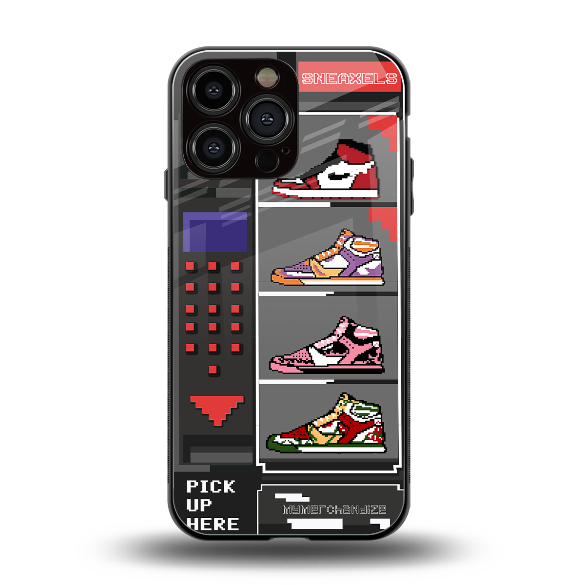 sneaxels back phone cover | glass case for iphone 16 pro max