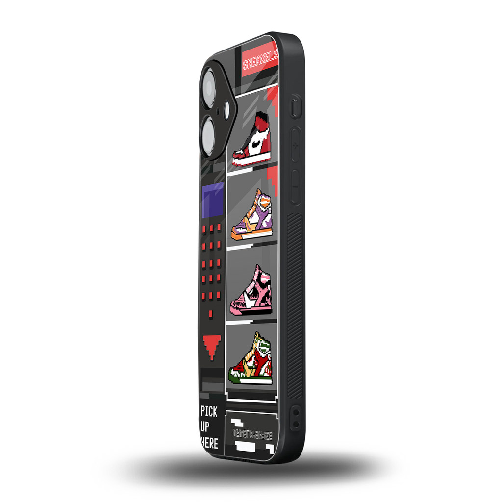 sneaxels back phone cover | glass case for iphone 16