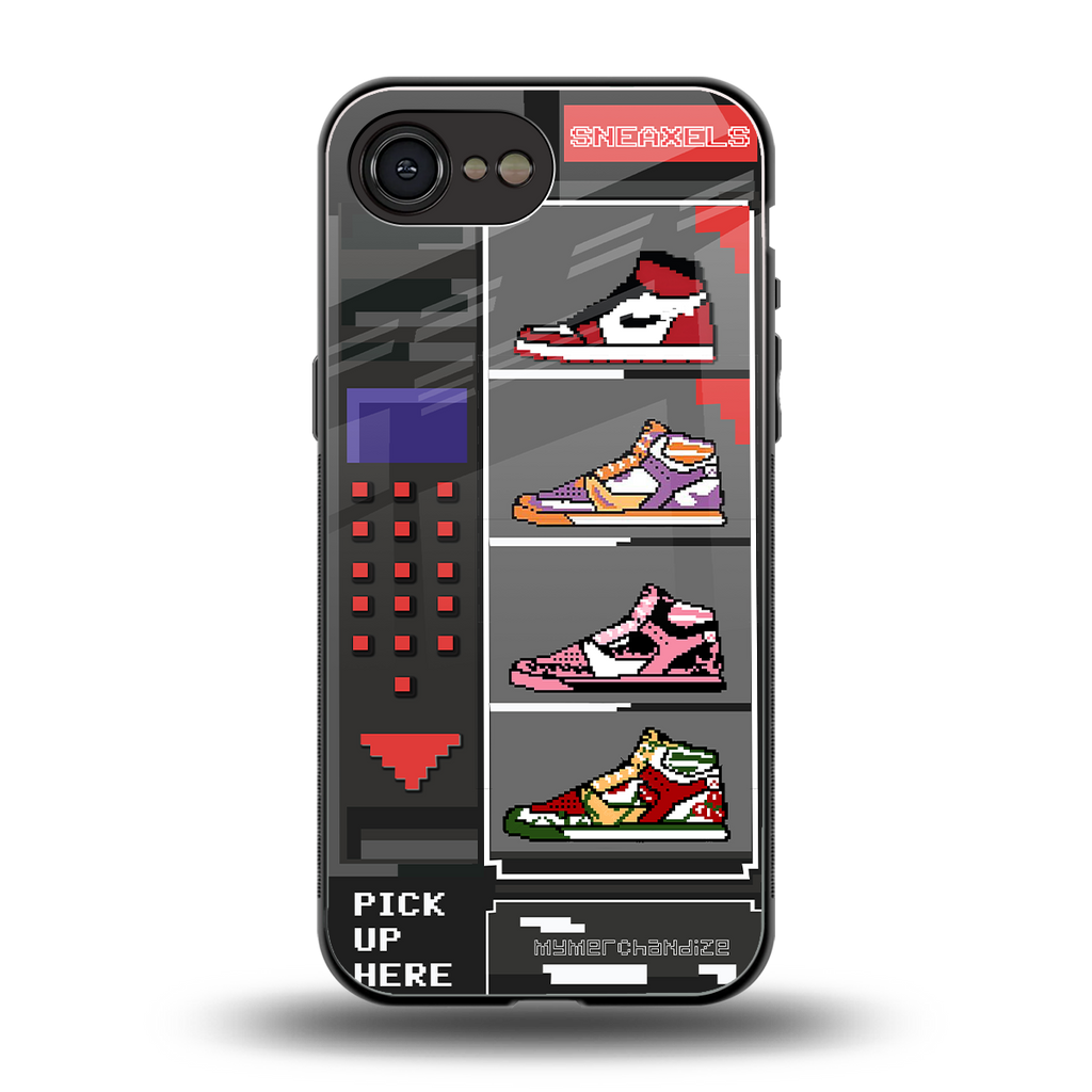 sneaxels back phone cover | glass case for iphone 16e